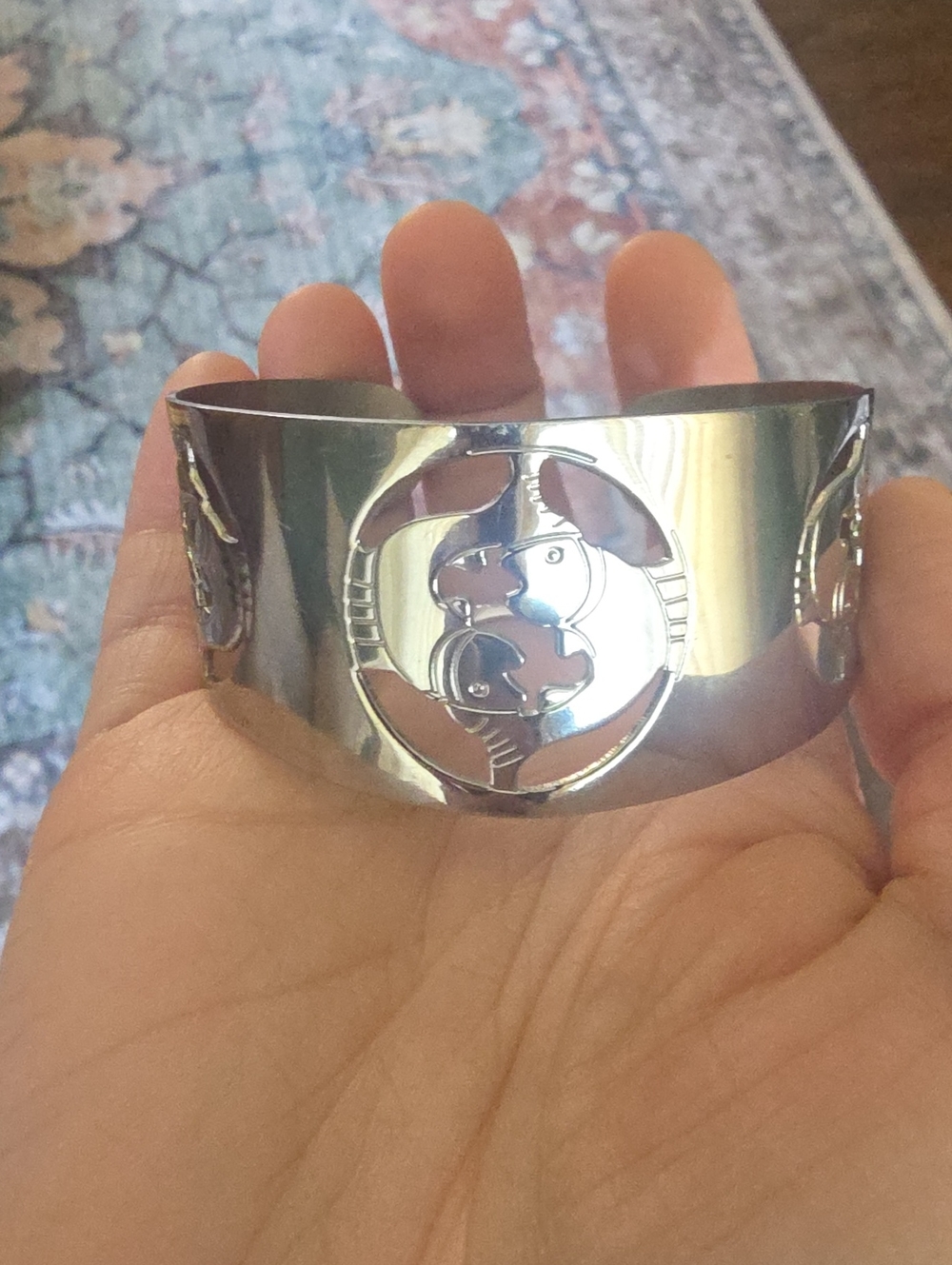 Stainless Steel Zodaic  Cut Out Pisces Bracelet